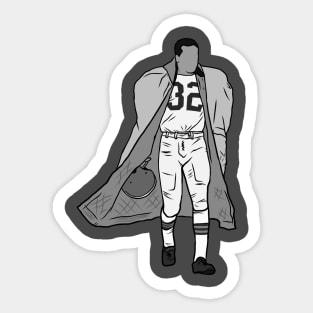 Jim Brown Iconic Walk-Off (Black and White) Sticker